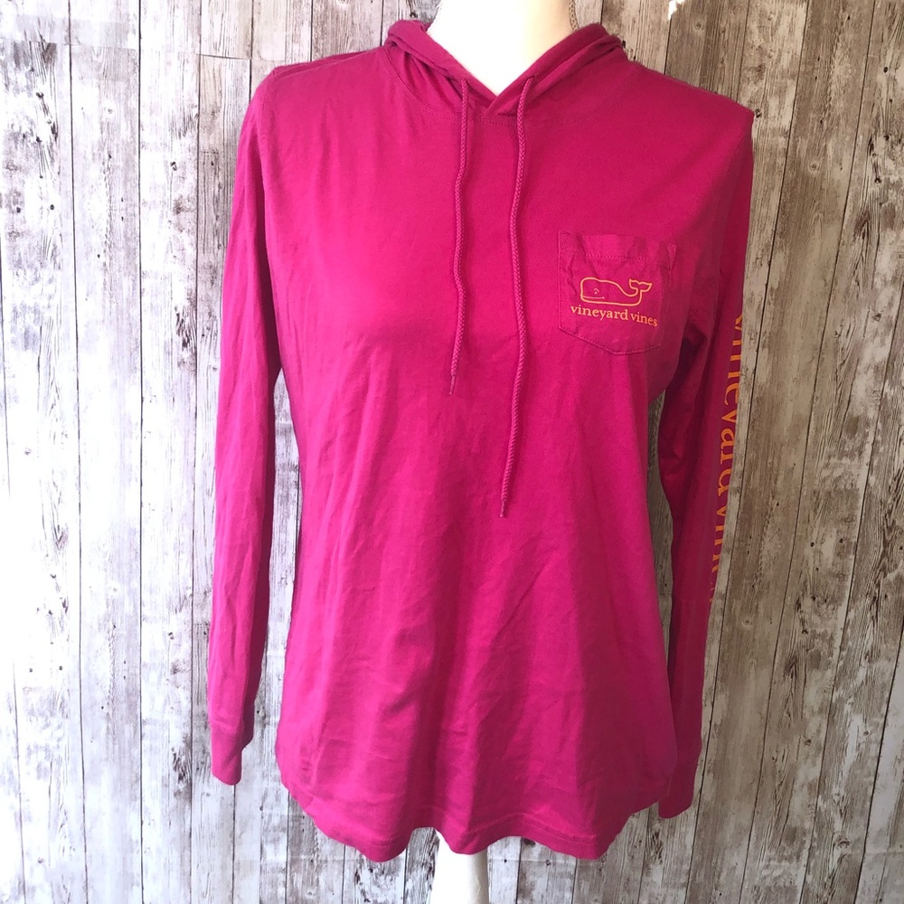 Vineyard Vines Pink Hooded Pullover Size Small